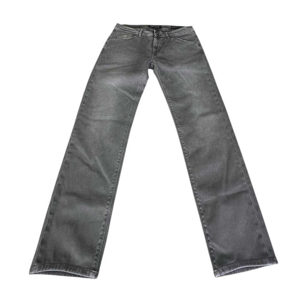 Barmas Jeans Mens 34 Gray Dean Slim Fit Designer Jeans Italy Preppy Casual